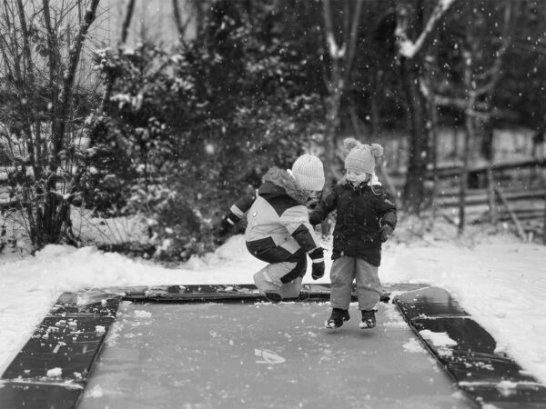 Trampolin-Schnee Akrobat Primus Flat Round 305cm | Anthrazit